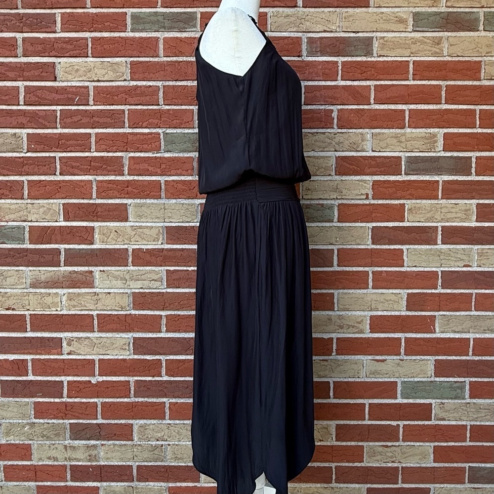Ramy Brook Ruthie Black Studded Neckline Handkerchief Hem Dress π - Picture 5 of 17